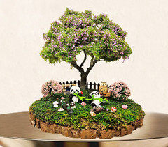 Artificial bonsai Plants, 12″ Faux Plants Indoor Outdoor Decor Wire Tree, Moss