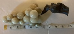 Vintage Alabaster Stone Grape Cluster Pale Green 9″ x 4″ MCM Tabletop Decor