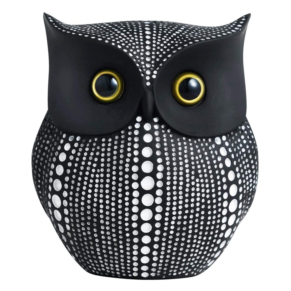 Decorative Unique Black Resin Owl Statue, Showpiece For Home Decor Item 1 Pcs.
