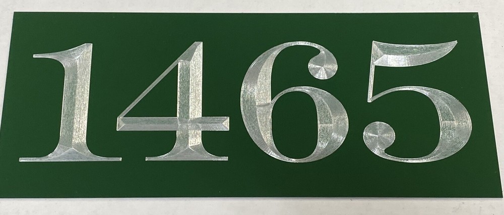 Engraved Personalized Custom House Number Street Address GREEN Metal 12×5 Sign