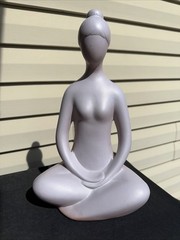 Yoga Meditation Figurine Indoor/Outdoor Decor Zen Buddhist Namaste 12.5”x7.50