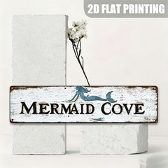 Mermaid Cove Vintage Metal Sign 10x40cm Wall Decor