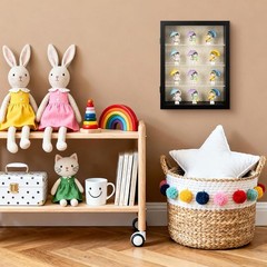 11×14 Shadow Box Display Cases Frame with Removable Clear Shelves Glass Door