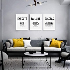 Inspirational Print – Framed Canvas Wall Art Success Quote, Office Wall Art, …