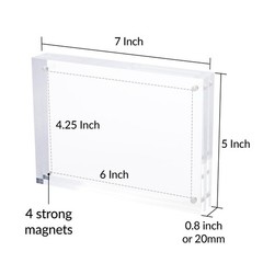 [3-Pack] SimbaLux® Acrylic Photo Frame 5” x 7” Free Standing Magnetic Lock