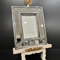 Nicole Miller Home Silver Tone Photo 4″ x 6″mirror frame with silver trim
