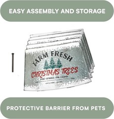 Galvanized Christmas Tree Collar Adjustable Metal Skirt for Large to Small Trees