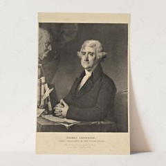 Thomas Jefferson Portrait 1825 USA America Wall Art Poster Print