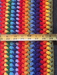 Rainbow Crochet Afghan Throw Reversible 100% Acrylic Handmade 39” X 74” New