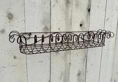 45″ Window Box Wall Mount Planter – Outdoor Patio Metal Basket Wrought Iron