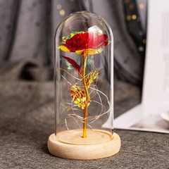 Crystal Galaxy Enchanted LED Glass Forever Rose Valentine’s Day Home Dome Gifts