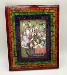 Gallery Rainbow Mosaic Photo Frame 5×7 (8.5 x 10.5) Dresser Wall – Green Tree