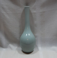 Vintage Japanese Celadon Bud Vase High Gloss Mid Century Modern MCM Decor