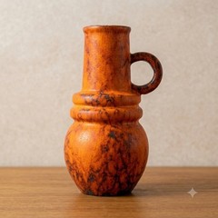 Vintage West Germany Scheurich 428-26 Fat Lava Krug Jug Art Pottery Vase