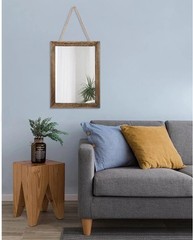 Lightweight Rustic Decorative Wall Mirror – 16″L x 12″W for Any Room
