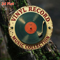 Flat Vintage Vinyl Record Wall Decoration Retro LP 2D metal Music Lovers Sign