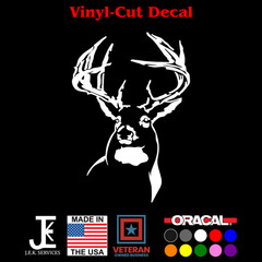 Whitetail Deer Sticker, Hunting Car Decal for Truck, Jeep, Window, Bumper, Boat