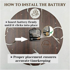 Modern Wall Clock 12″, Silent Non-Ticking, Lightweight Wood-Look Design, Mid Cen
