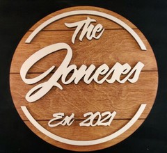 Beautiful Family Name Sign. Perfect for gifts, Home Decor.
