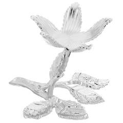 Crystal Ball Stand Sphere Display Stand for 50mm to 80mm Balls Rose Shape Silver
