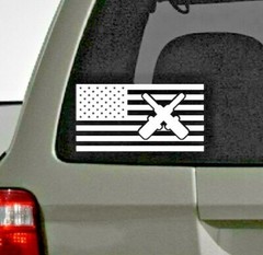GUNNER’S MATE w/ USA Flag Vinyl Decal Sticker U.S. NAVY