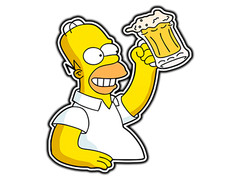 Beer Drinking Smiling Homer Springfield Sticker Waterproof Vinyl Decal Die-Cut