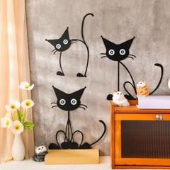 3 Pcs Cat Wall Art Decor Metal Wall Sculptures Decor For Cats Lover 11.81″ New