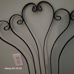 Black Wrought Iron Decorative Wall Accent Horizontal Scrollwork approximate 39″L