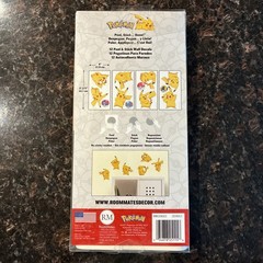 12pc Pokemon PIKACHU Removable & Repositionable Wall Decals! *New *Fast Shipping