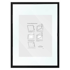 Float Thin Metal Gallery Wall Frame Black Modern Aluminum Wall Decor