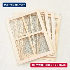 4 Pack Chicken Wire Wood Frame 12 x 9 Inches Unfinished Wooden Frame for photoes