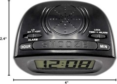 Equity 31015 Super Loud Digital Alarm Clock 1 Inch LCD Display Batteries Not Inc