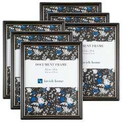 Picture Frame Set 8.5 x 11 In. Document Diploma Photograph Set of 6 Wall Hang