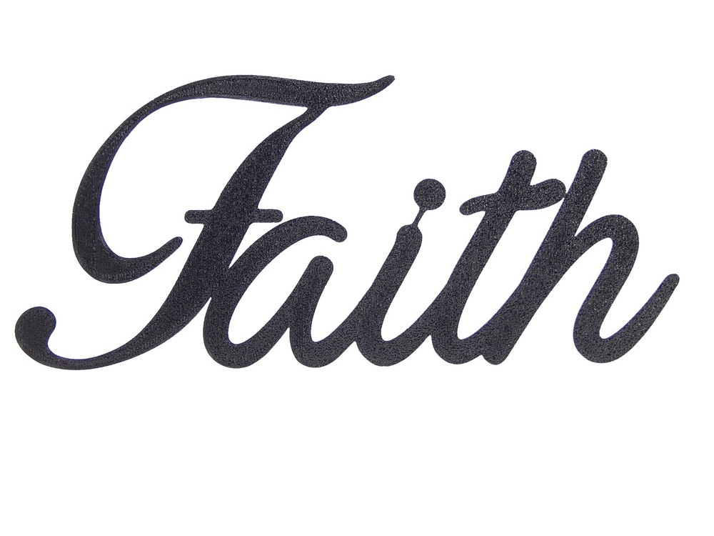 Faith Word Art Sign Home Christian Decor Wall Hanging Cursive Script Typography