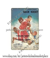 1961 hockey Sports Arena tin sign