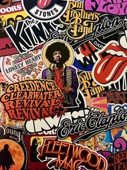 Classic Rock Sticker Lot – Creedence Clearwater Revival, Pink Floyd, The Who