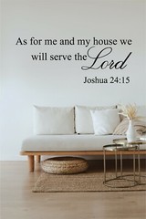 As for Me and My House John 24:15 Bible Verse vinyl Wall Art Sticker Decals
