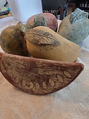 Vintage Terracotta Rustic Multicolor Fruit Set of 5 Decorative Home Décor