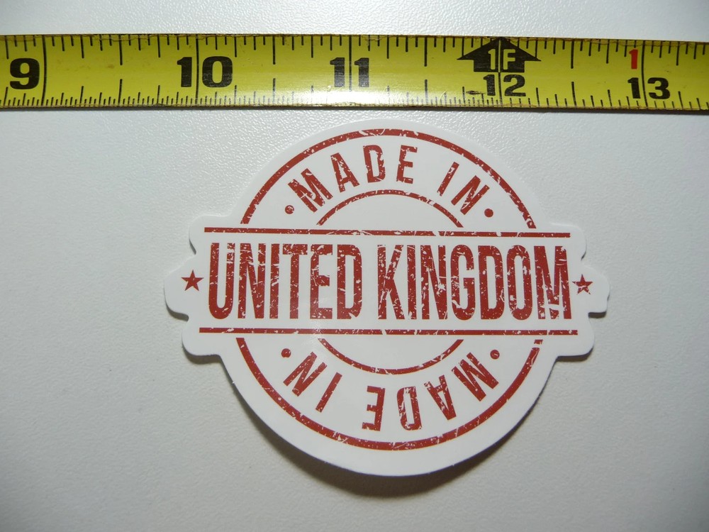 MADE IN UNITED KINGDOM SMALL STICKER DECAL TRAVEL REPRODUCTION RETRO