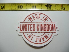 MADE IN UNITED KINGDOM SMALL STICKER DECAL TRAVEL REPRODUCTION RETRO