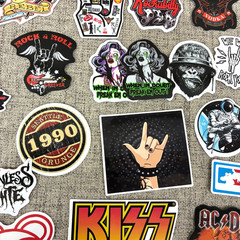 100+ Rock Band Stickers Lot Punk Metal Rock Music Decals For Laptop Guitar Case