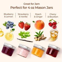 ComSaf Mini Mason Jars 4oz – 8 Pack, Regular Mouth 4oz*8 regular mouth, Clear