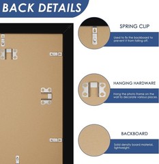 13X19 Picture Frame Set of 6, Display Pictures 11 X 17 with Mat or 13 X 19 witho