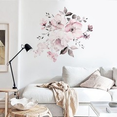 Accessories Sticker Decals Decor Decoration Flower Home Living Room Pink