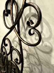 Large Decorative Tuscan Rustic Old World Scroll Wrought Iron Wall Grille Art 37″