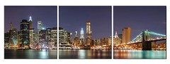 NYC SKYLINE ready to hang mounted canvas art/better than stretched/perfect gift