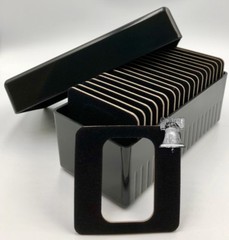 Air-tite Storage Box + Coin Holder Card for 20 Silver 1oz Bar + Capsule Case