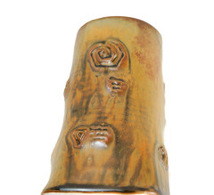 Vintage signed studio pottery vase – earthy organic glaze, 6″