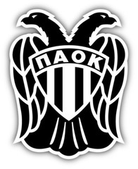 PAOK FC Greece Soccer Football Logo Car Bumper Sticker Decal 4» x 5»