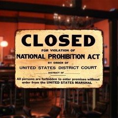 Closed Prohibition Vintage Retro Reproduction Gift 8×12 Metal Sign 108120067026